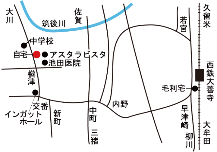 城島町楢津1379-1地図